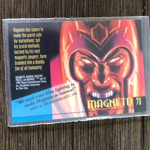 ’94 Marvel Masterpieces trading card: Magneto #70 - Picture 2 of 2
